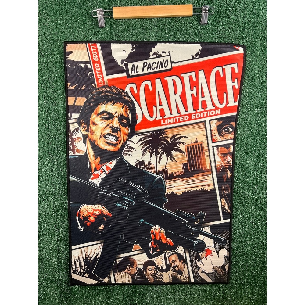Scarface Al Pacino Movie Money Cartel Narcos Rug Non Slip Back